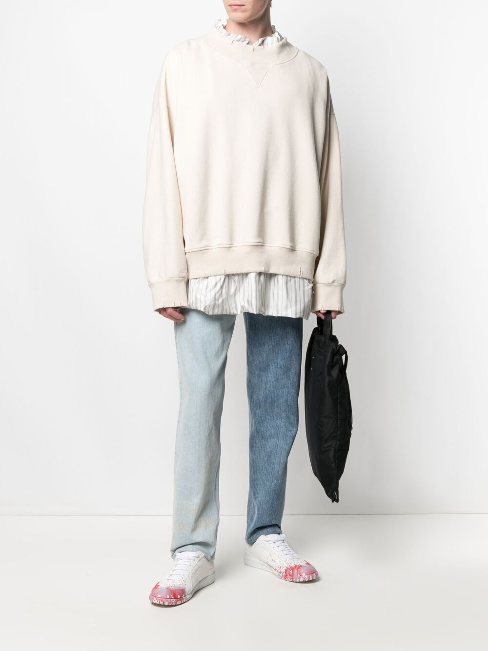 layered shirt sweatshirt - 2