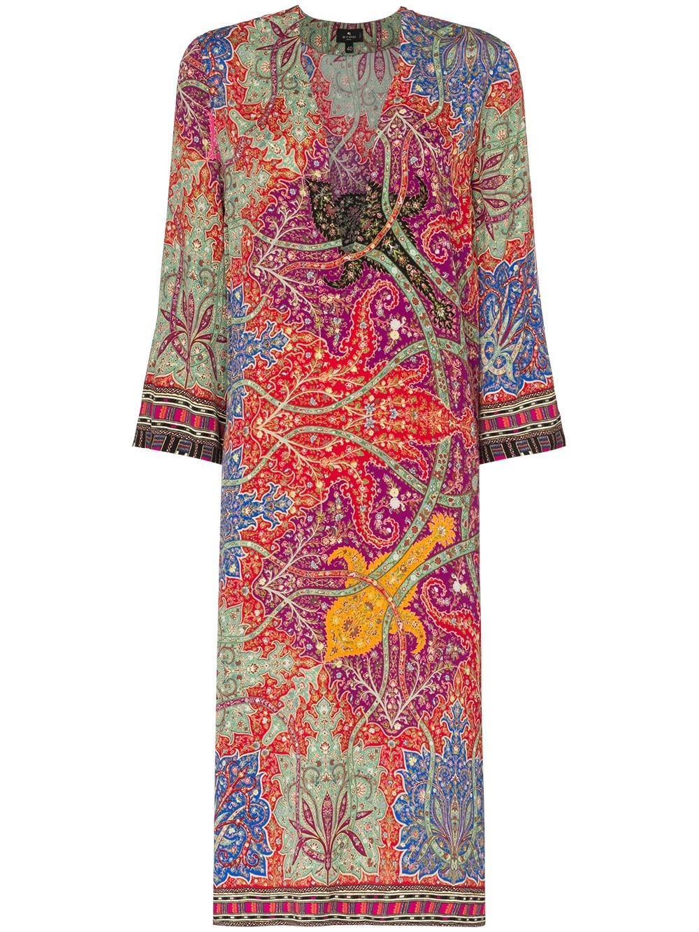 paisley-print tunic dress - 1