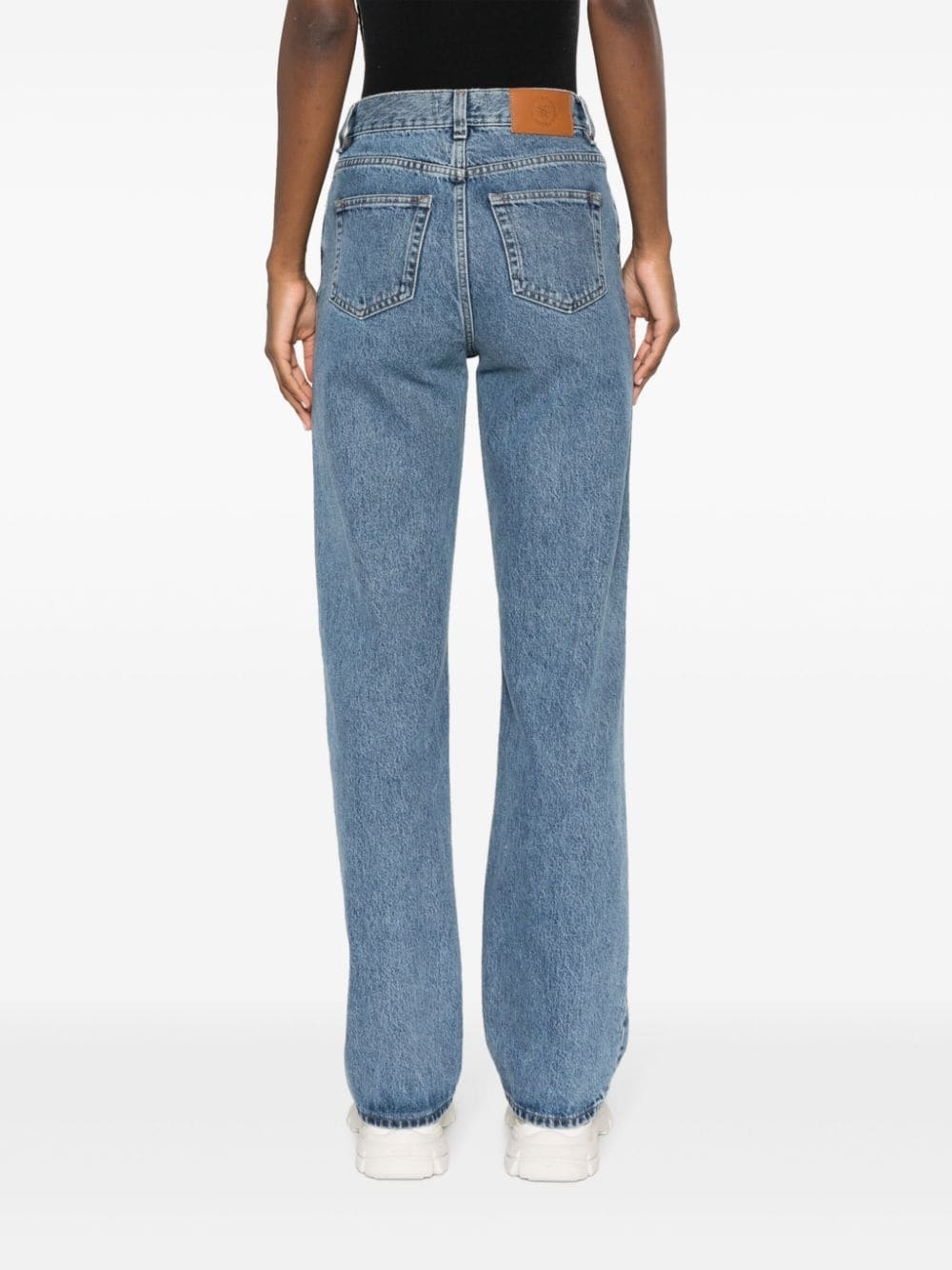 high-waist straight-leg jeans - 4
