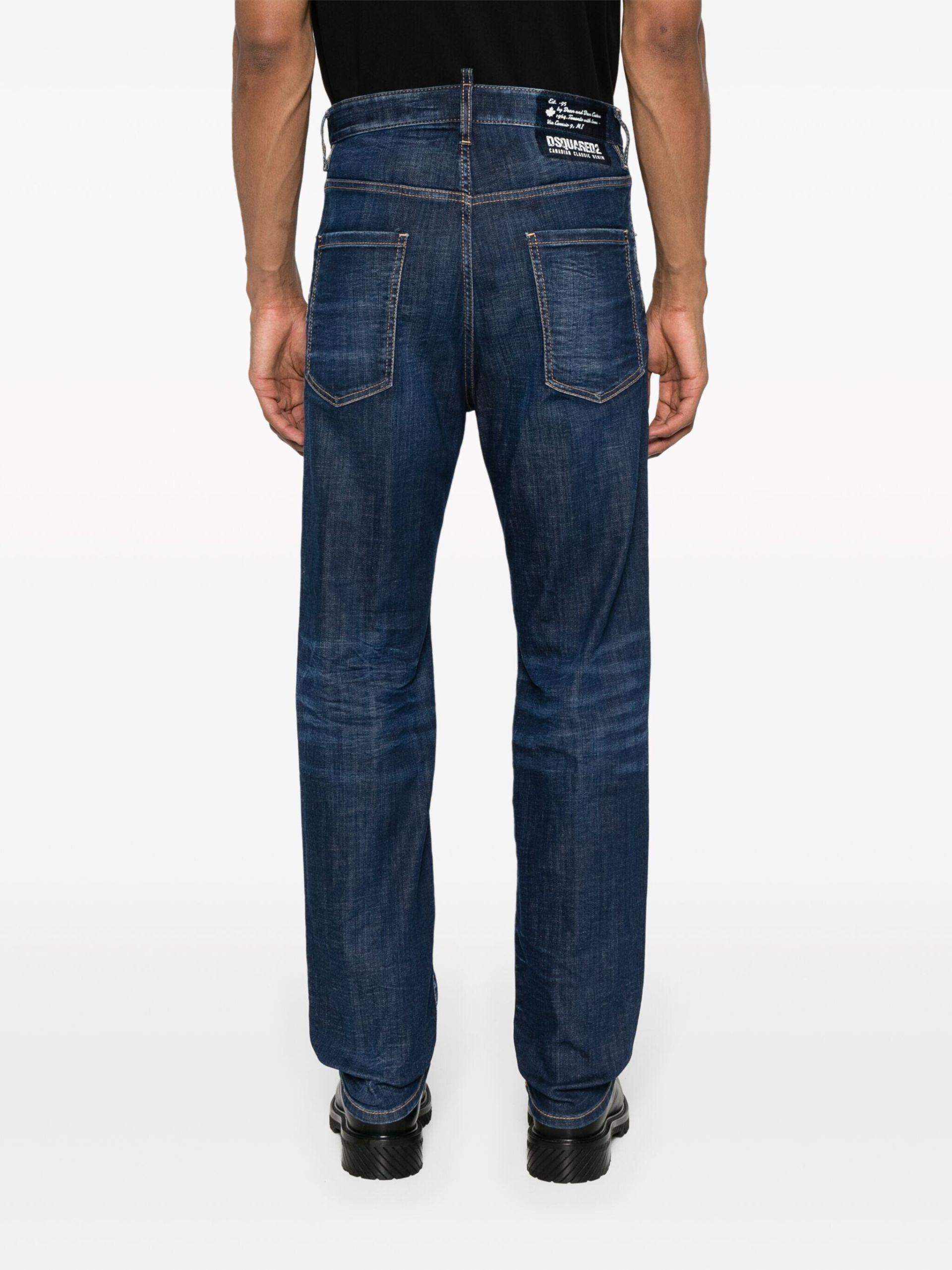 Blue 642 straight-leg jeans - 4