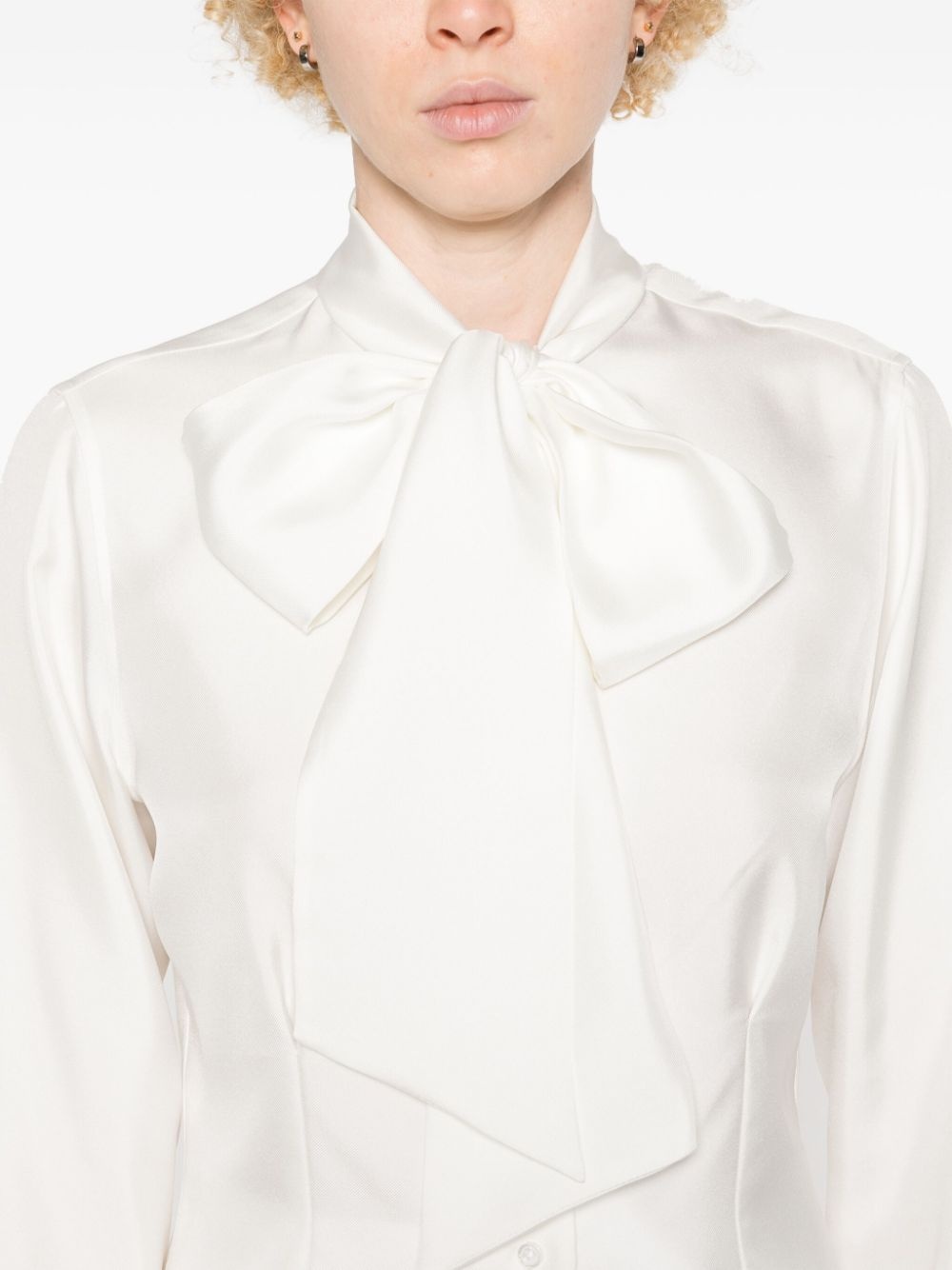 RWB-stripe silk shirt - 5