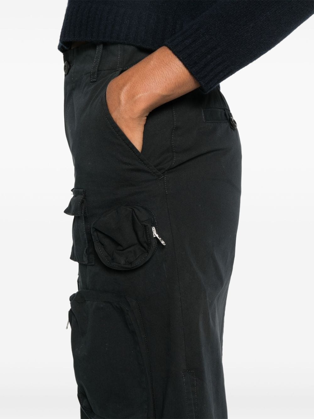 single stitch-logo cargo skirt - 5