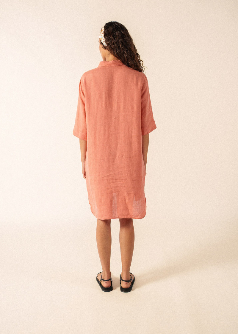 SAINT JAMES LEONIE Linen Shirt Dress outlook