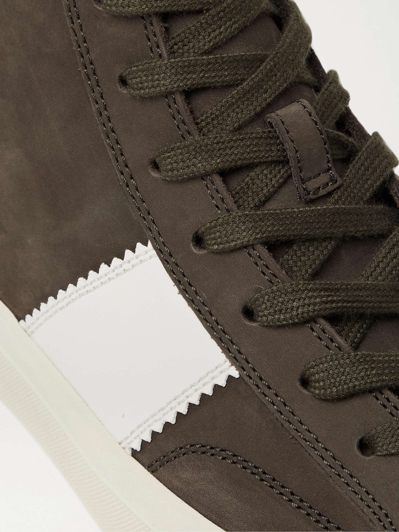 Cambridge Leather-Trimmed Suede High-Top Sneakers - 6