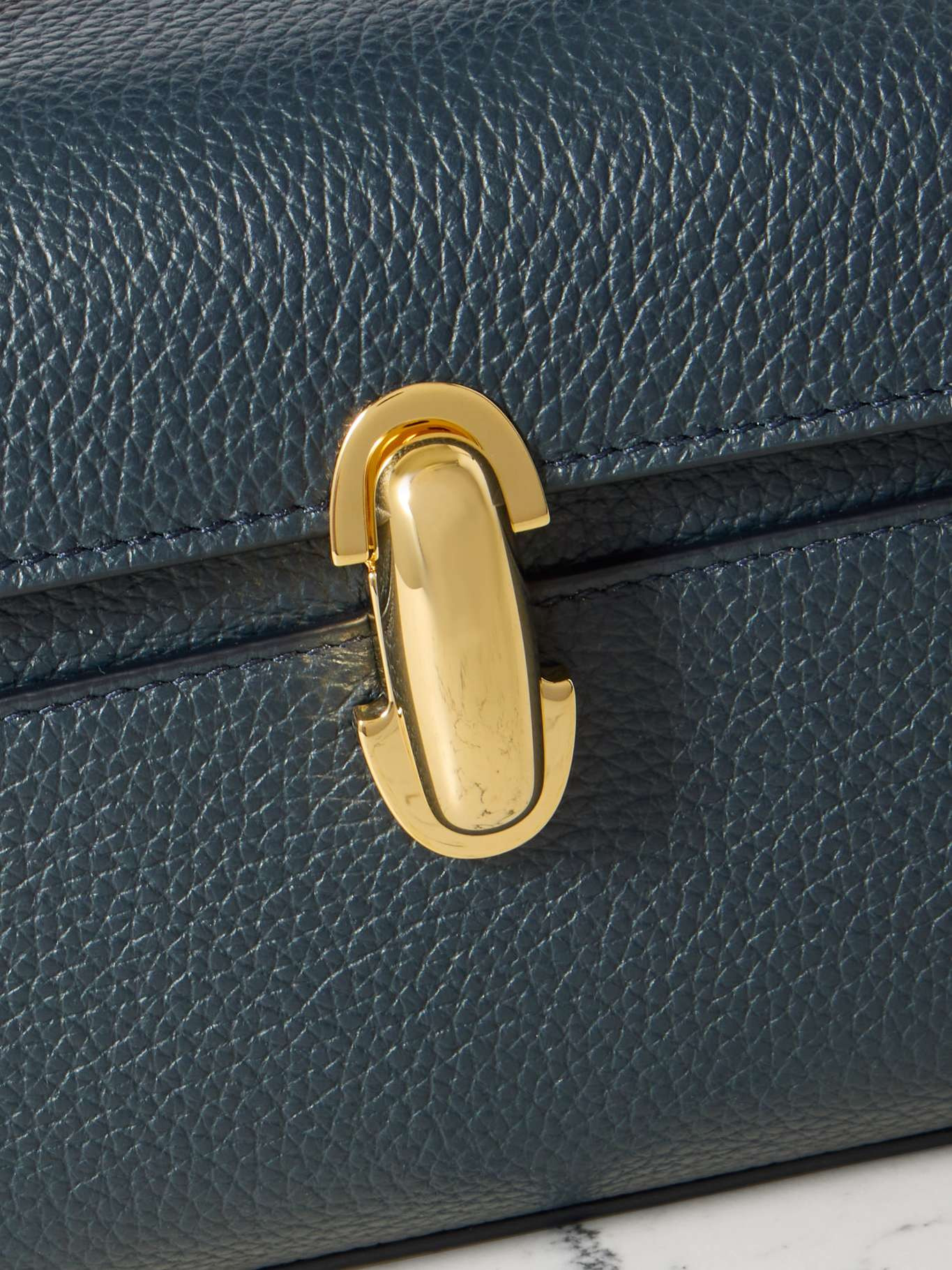 Symmetry Pochette leather tote Navy - 4
