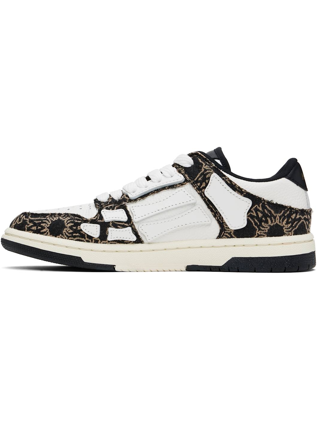 White & Black MA Quad Skel Low Top Sneakers - 3