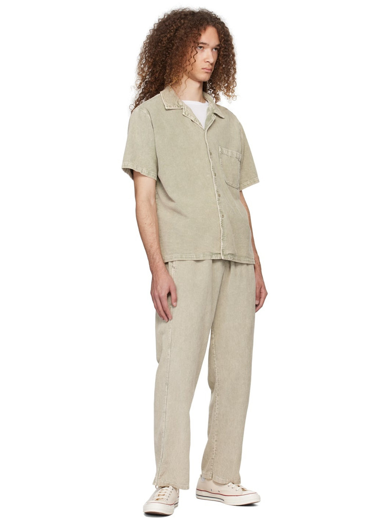 LES TIEN Khaki Buttoned Shirt outlook