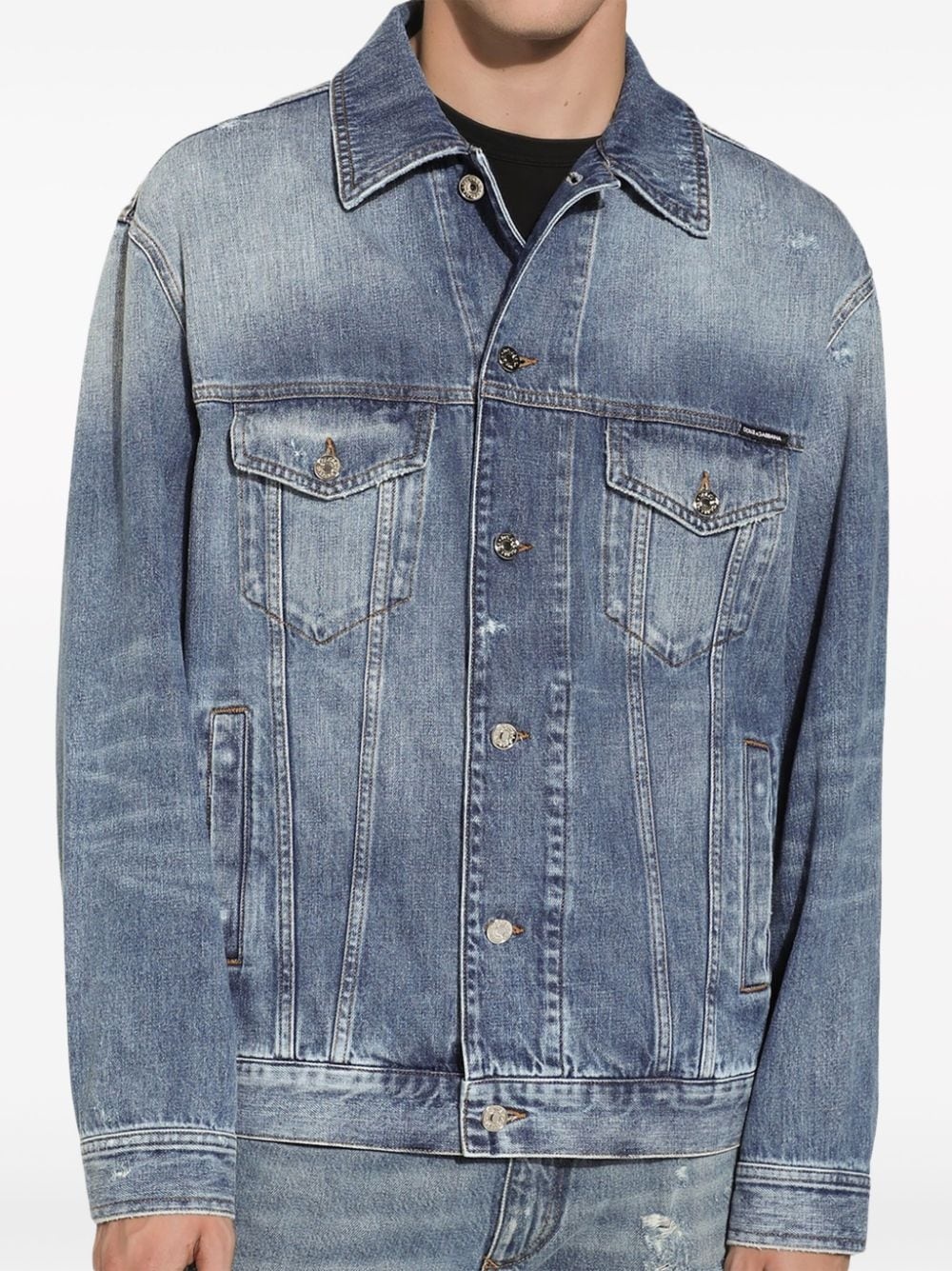 cotton denim jacket - 5