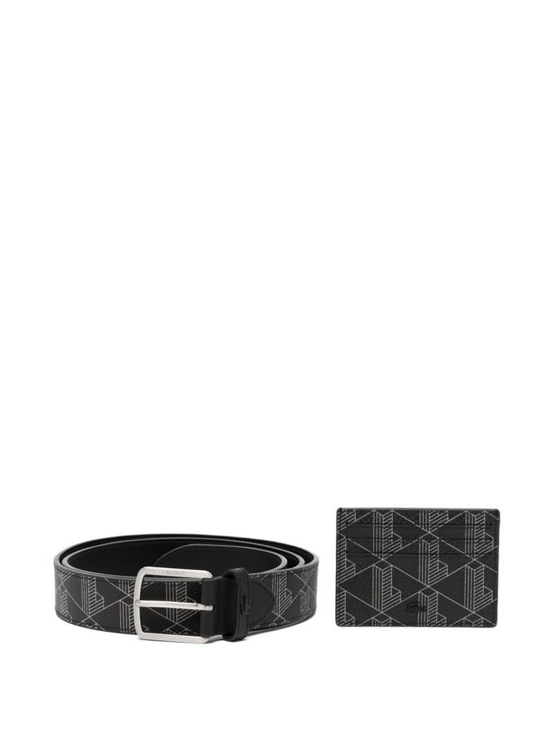monogram belt and cardholder set 1