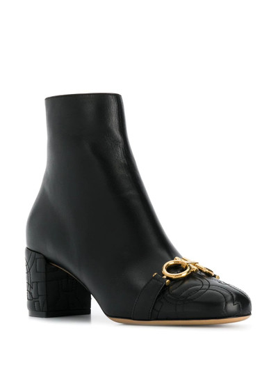 Salvatore Ferragamo Gancini ankle boots outlook