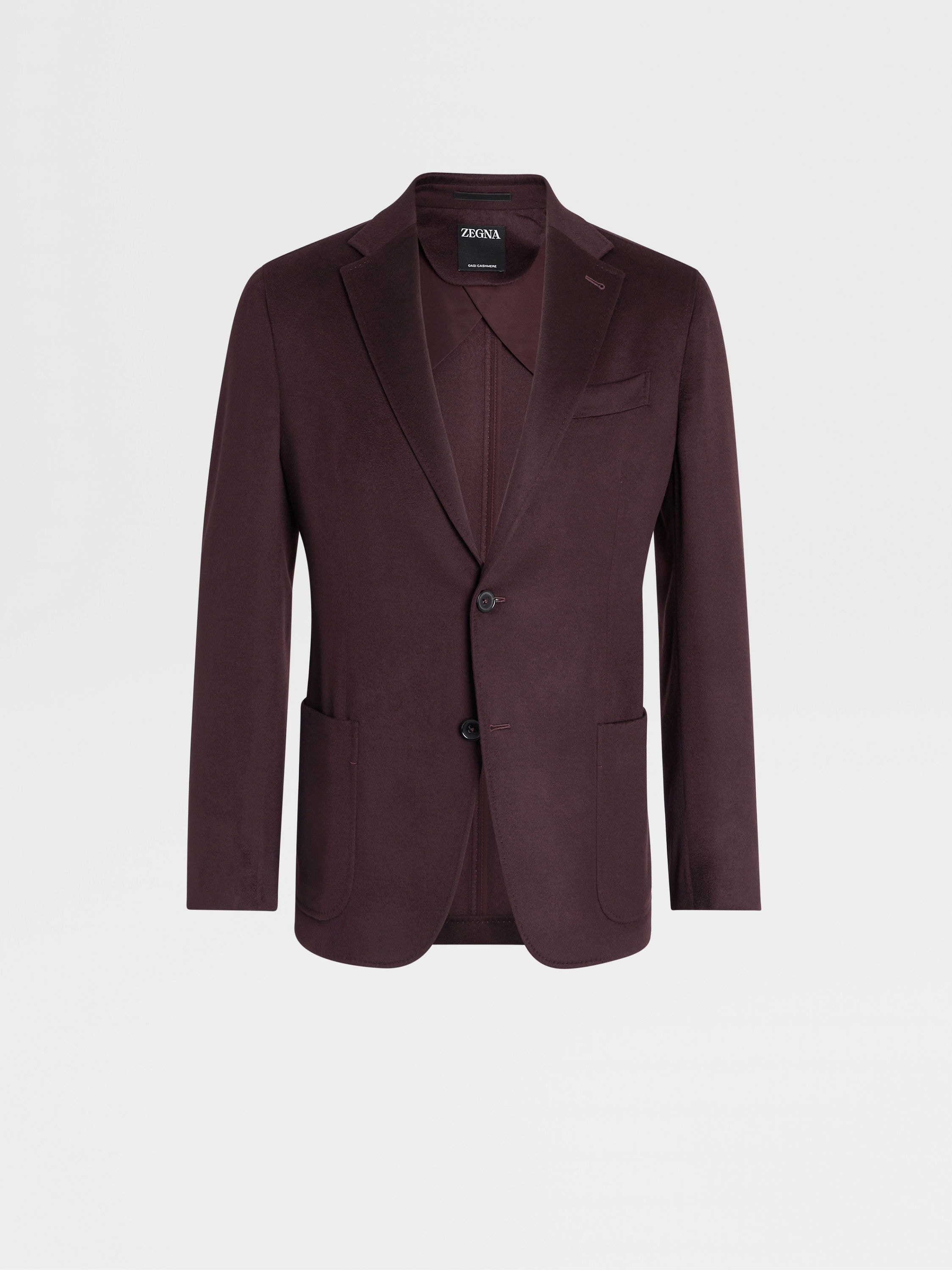 DARK BURGUNDY OASI CASHMERE SHIRT JACKET - 1