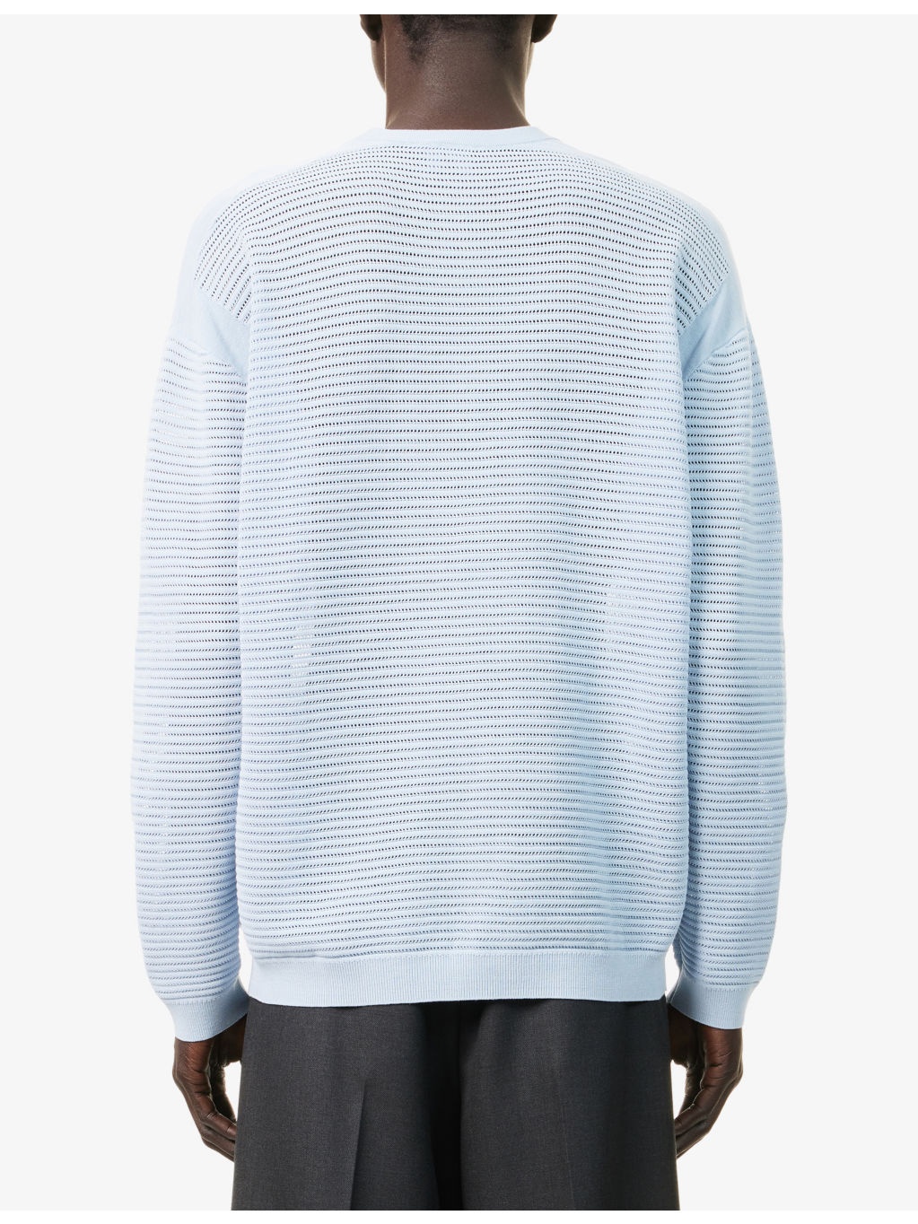 Textured Crewneck Cotton-Knit Jumper - 4