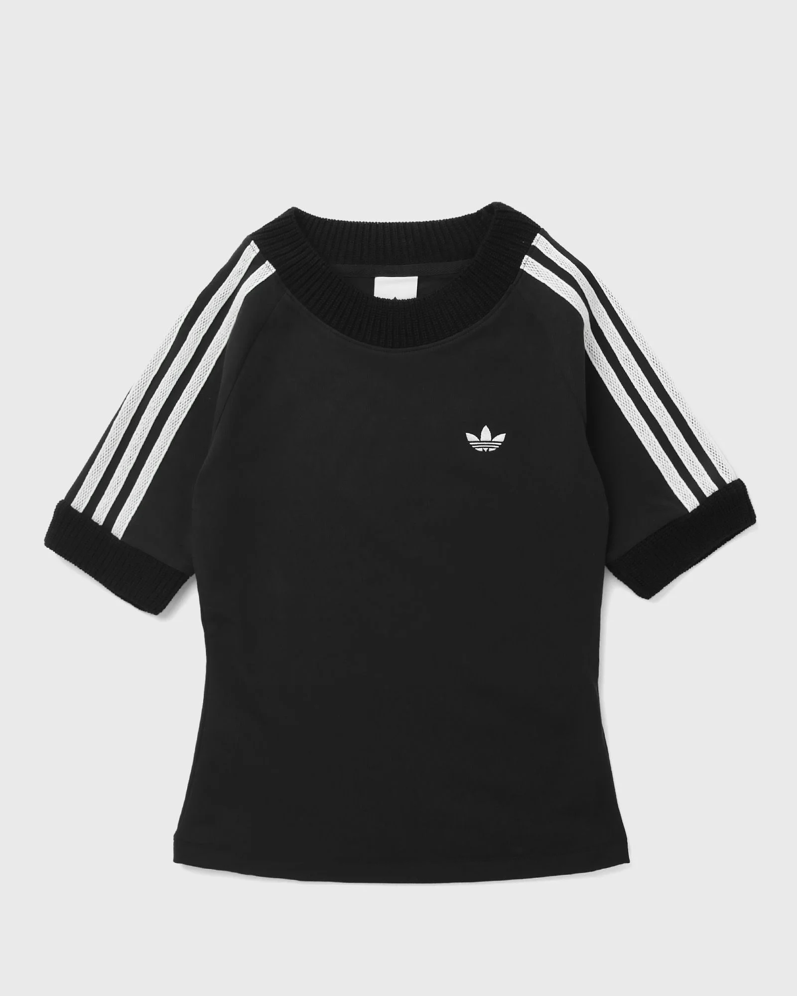 WMNS CALI TEE WITH KNITTED CROCHET DETAILS - 1