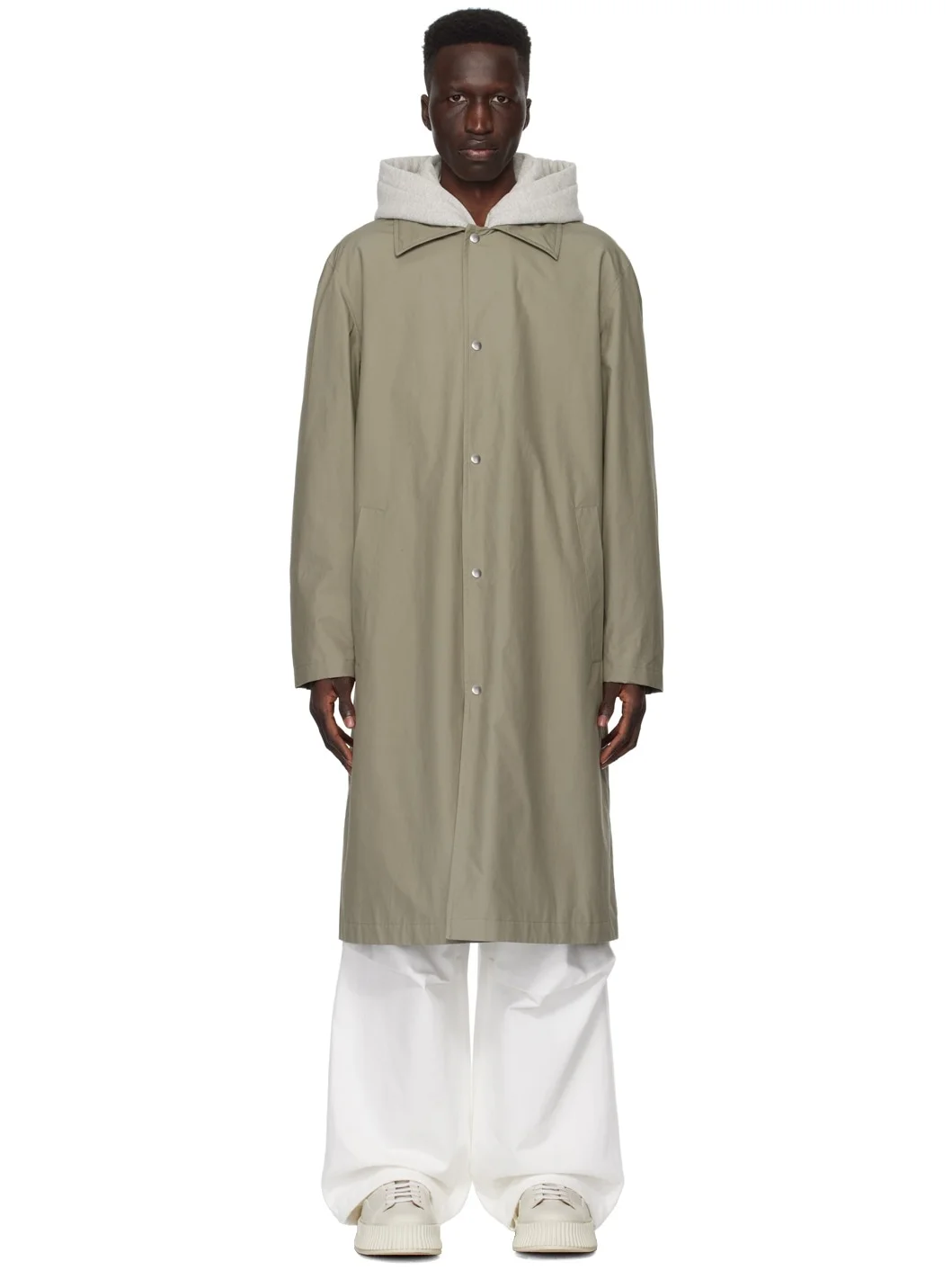 Green Printed Coat - 1