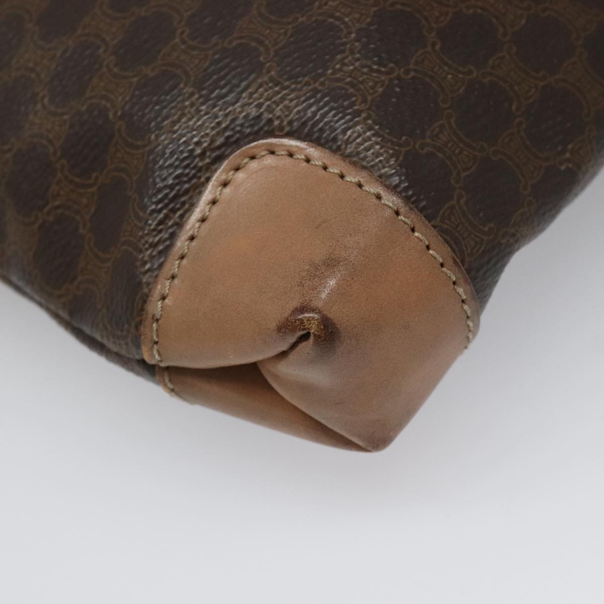 CELINE Macadam Canvas Hand Bag Pvc Brown - 9