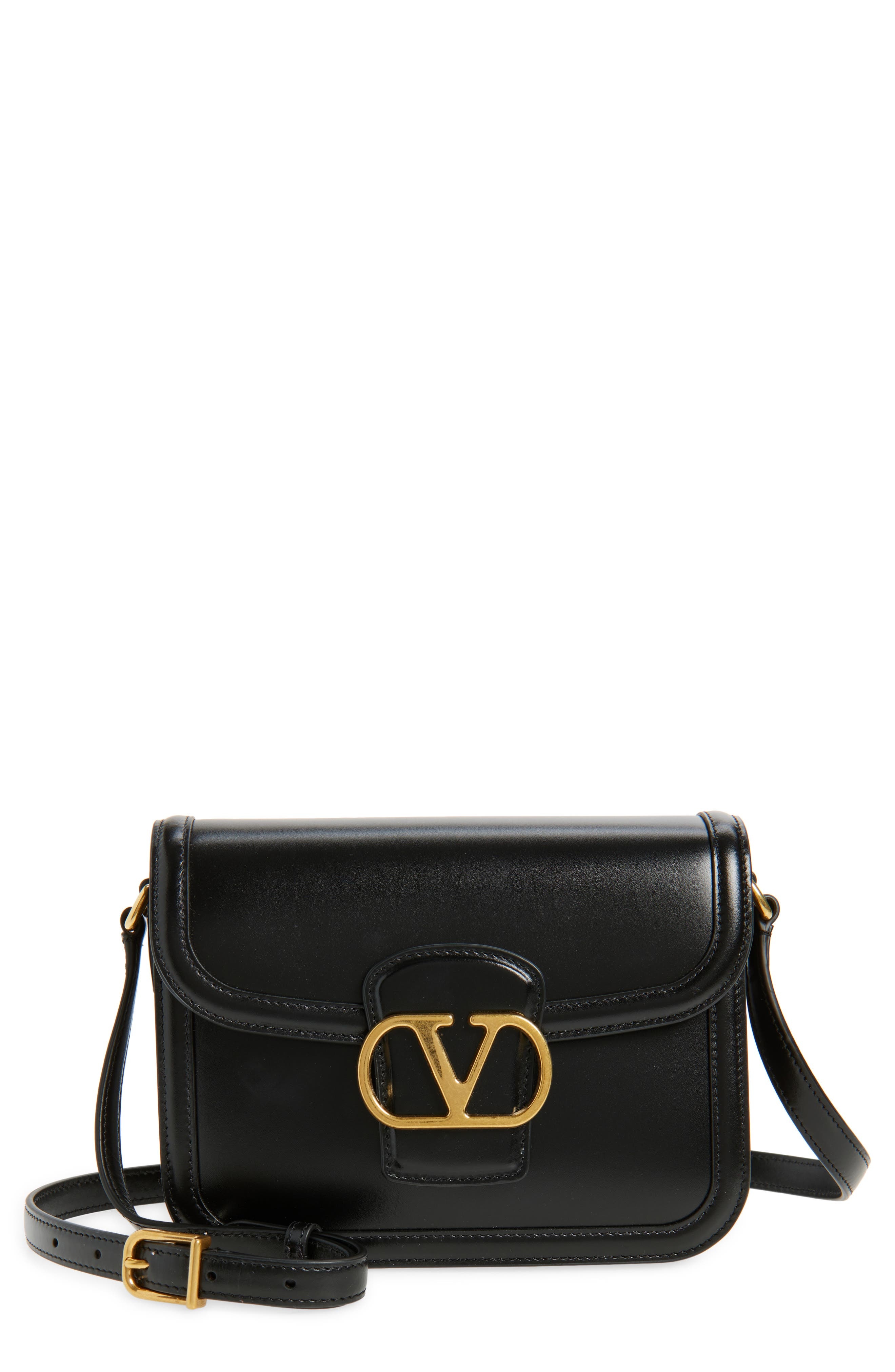 Valentino Garavani Small 9TO5 Leather Shoulder Bag in Nero at Nordstrom - 1