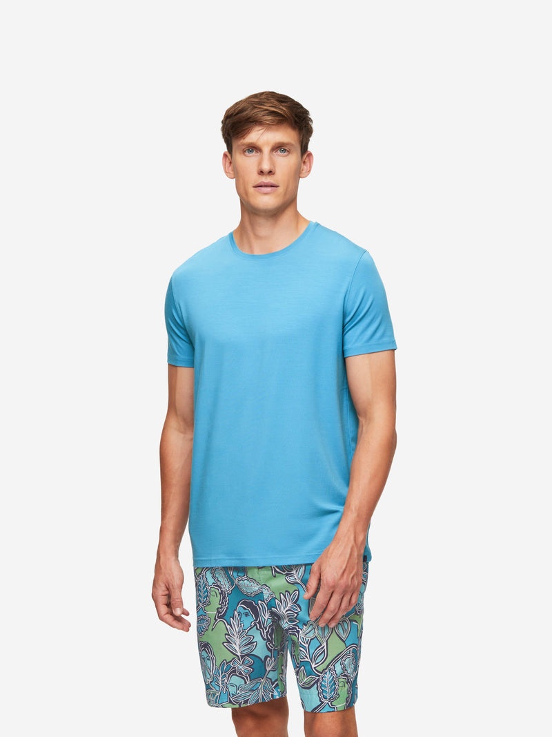 Men's T-Shirt Basel Micro Modal Stretch Harbour Blue - 4