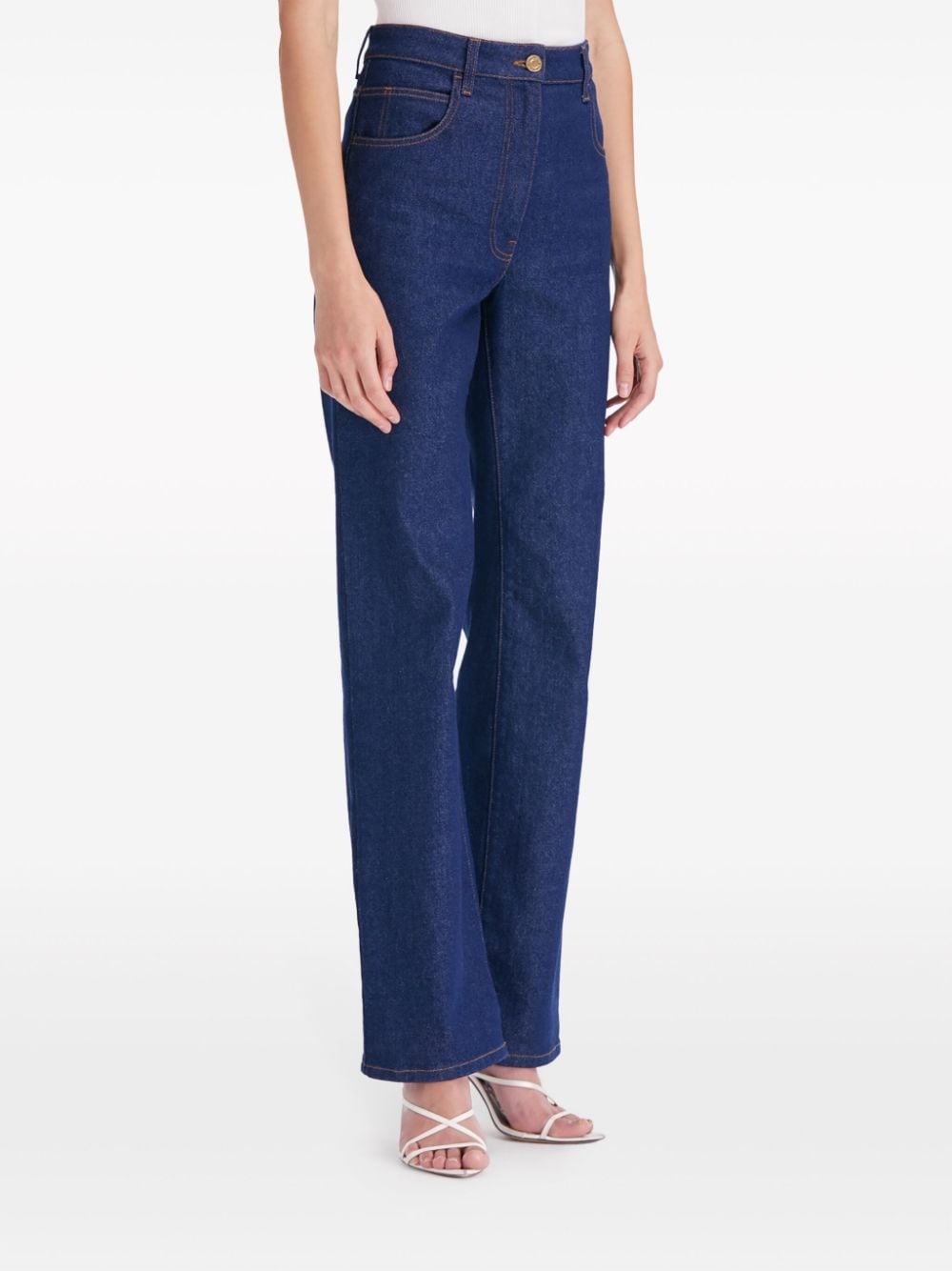 high-rise straight-leg jeans - 3