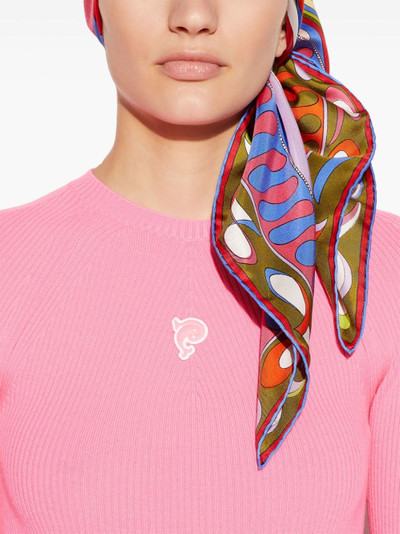 PUCCI large Iride Leocorno-print silk scarf outlook