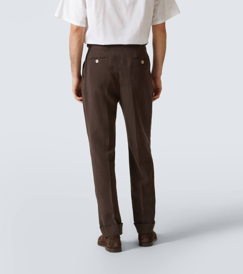 Double-breasted linen suit 6