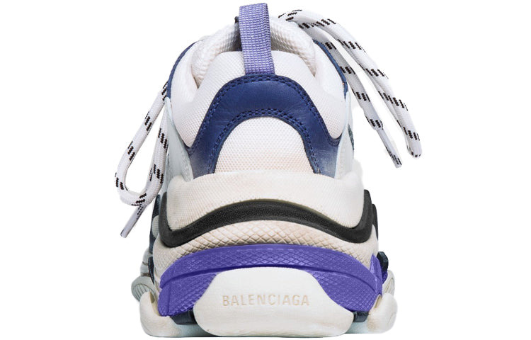 (WMNS) Balenciaga Triple S Trainer 'White Navy Purple' 541641W09OF9095 - 4