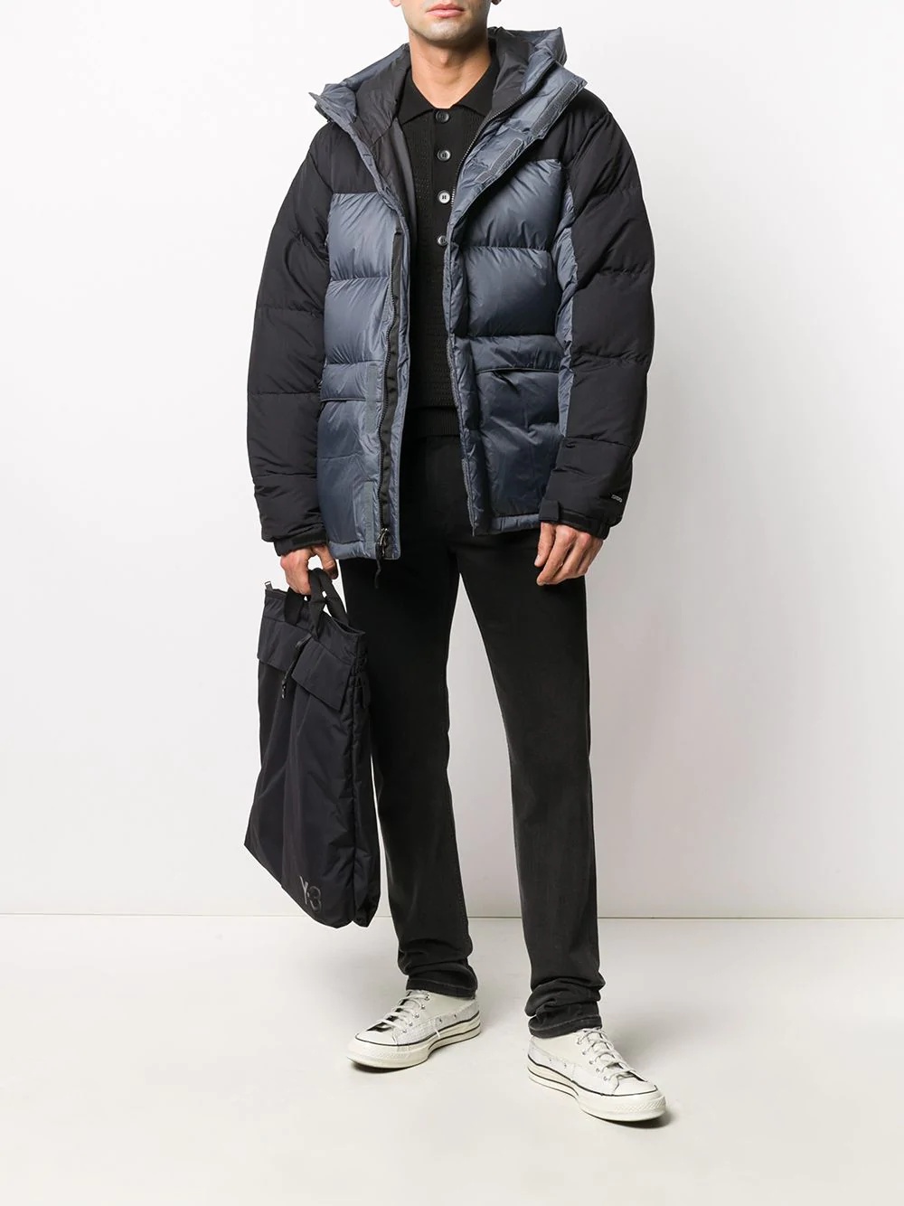 two-tone puffer jacket - 2