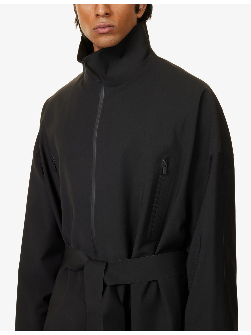 Relaxed-Fit Stretch-Woven Trench Coat - 5