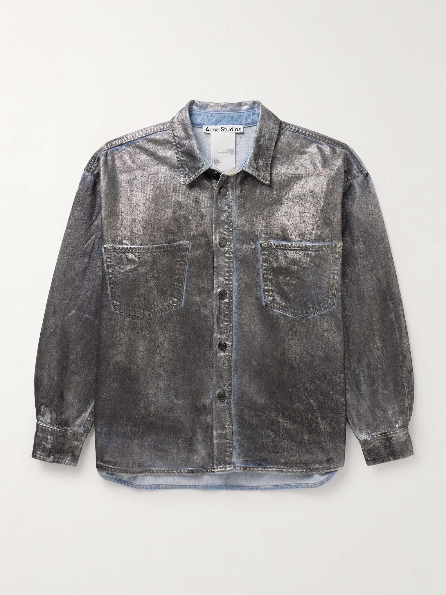 Santo Lunar Coated-Denim Shirt - 1