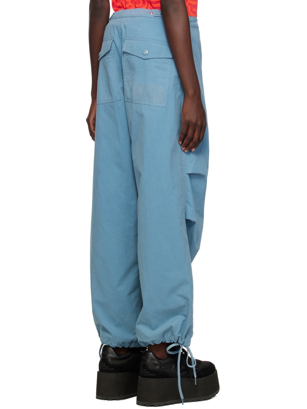 Blue Drawstring Trousers - 3