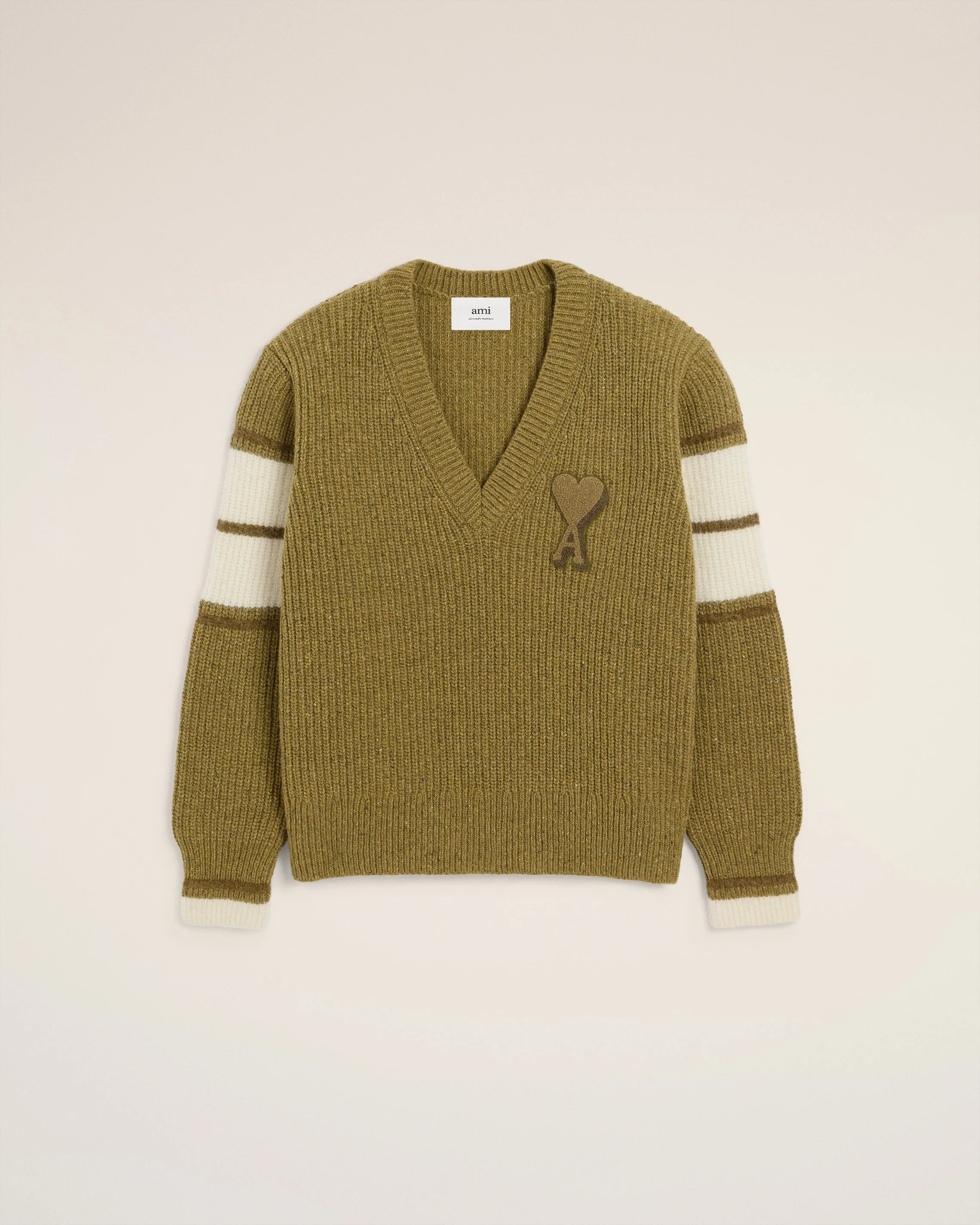GREEN WOOL COLLEGE SWEATER - 1