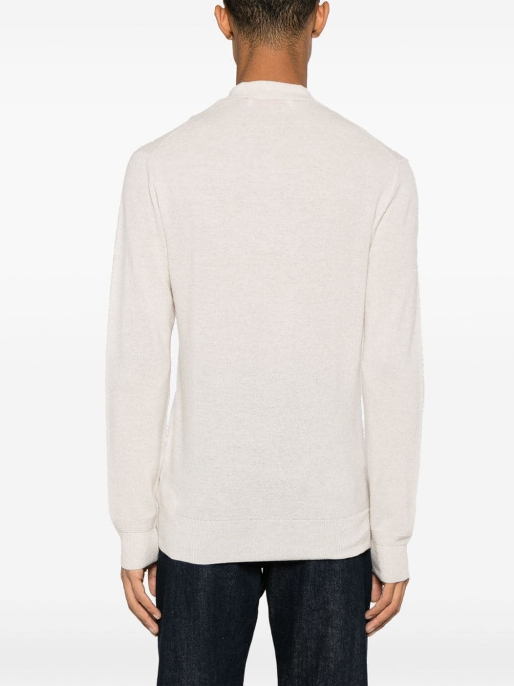Bruno longsleeved cashmere polo shirt - 4