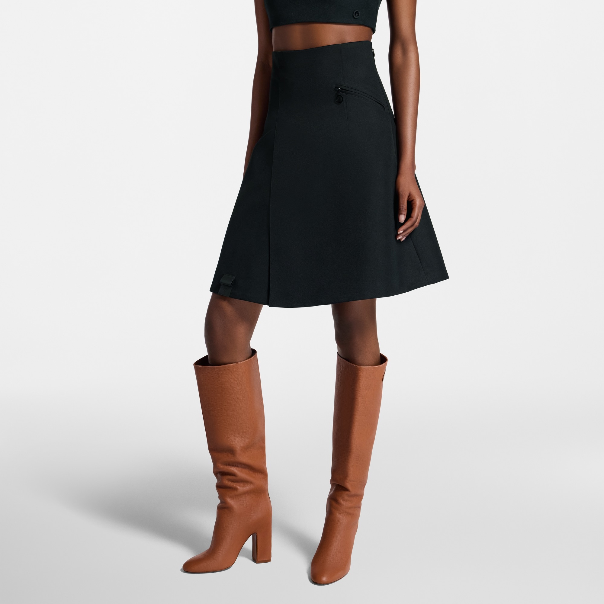 Technical Gabardine Mini Skirt - 4
