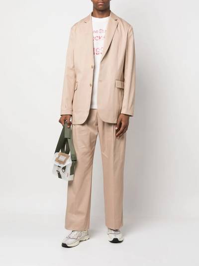 Acne Studios single-breasted cotton blazer outlook