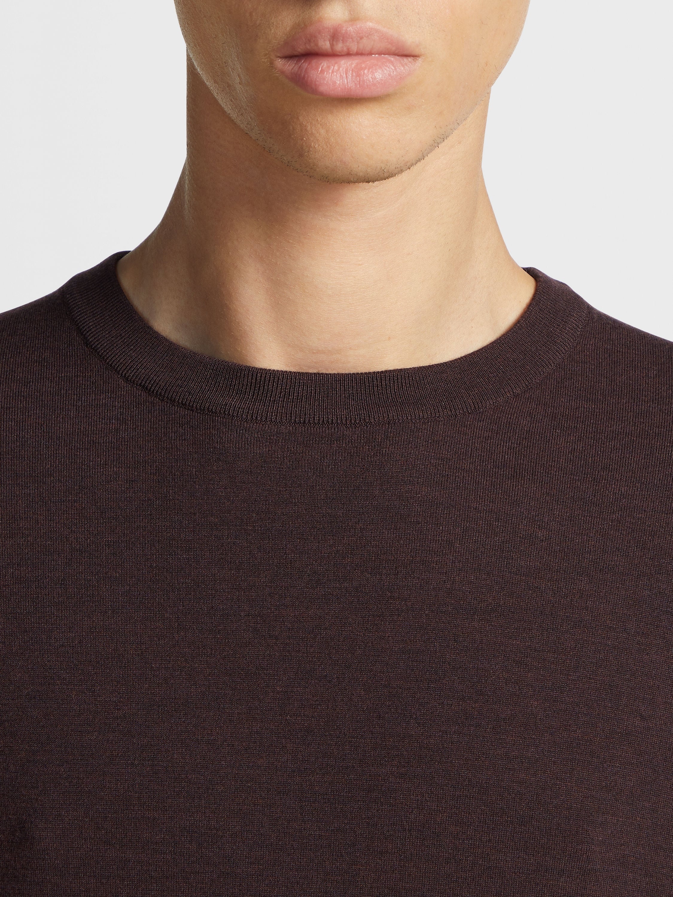 BURGUNDY 12MILMIL12 WOOL CREWNECK - 4