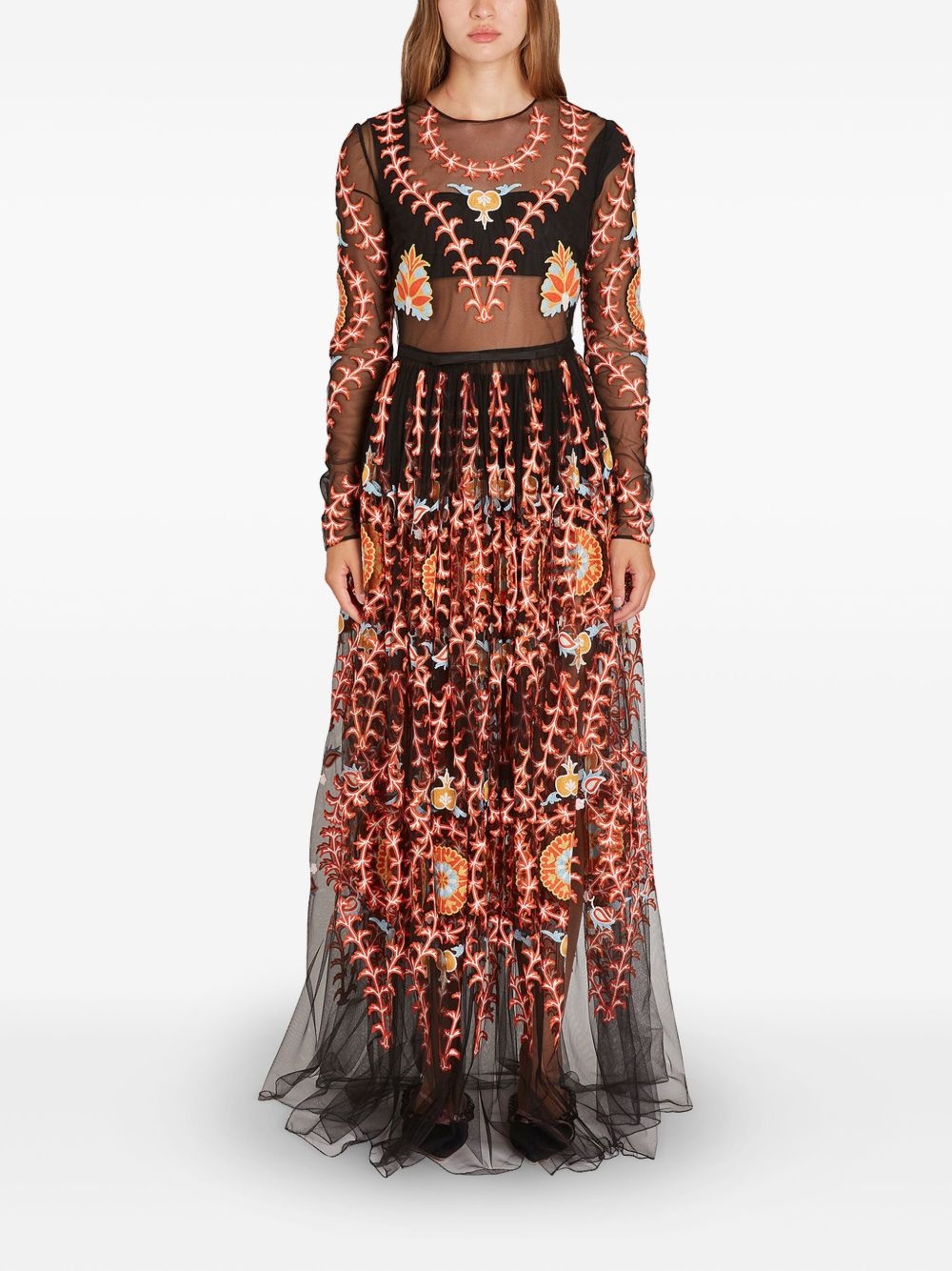 embroidered tulle dress - 2