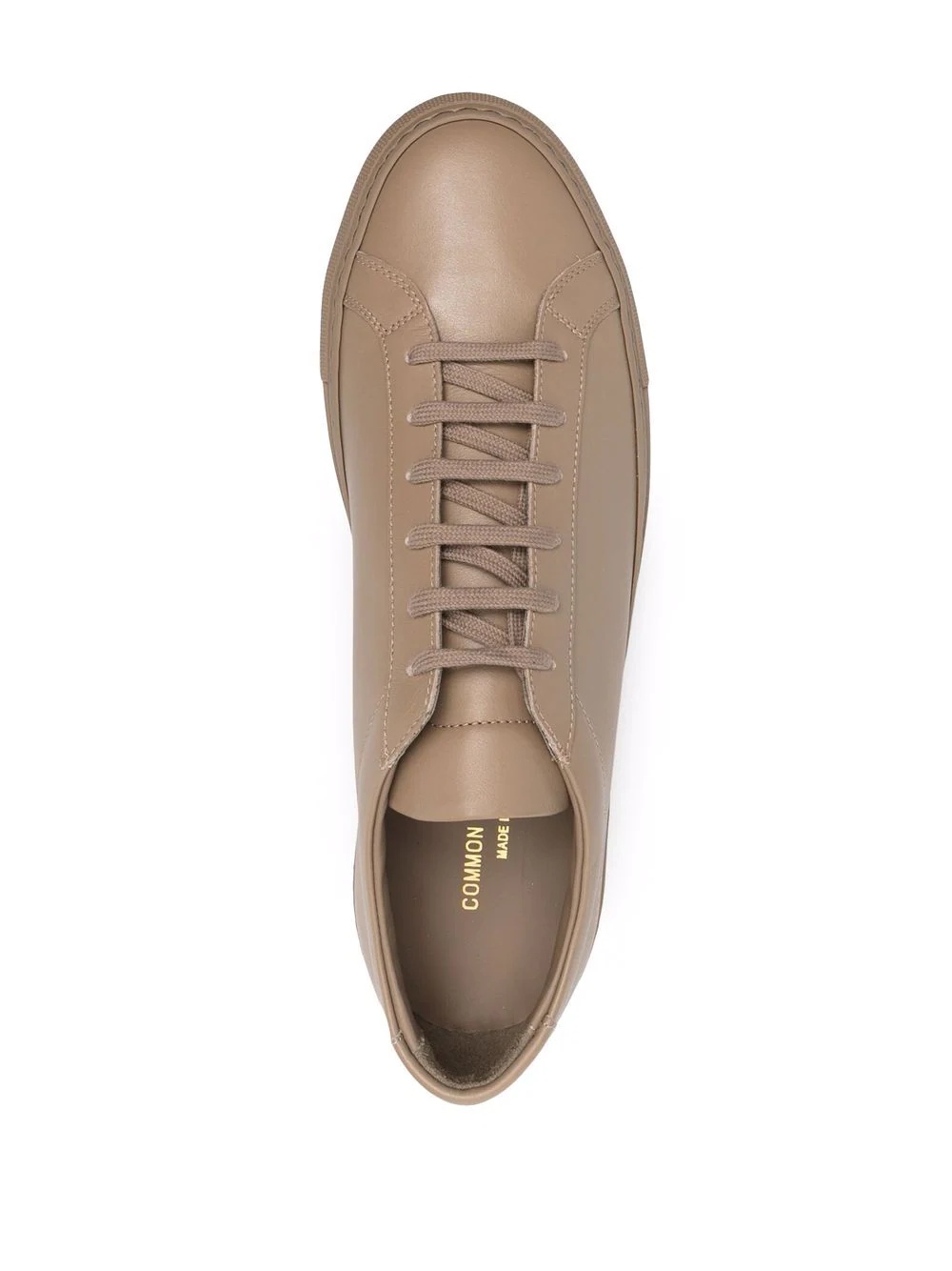 low top leather sneakers - 4