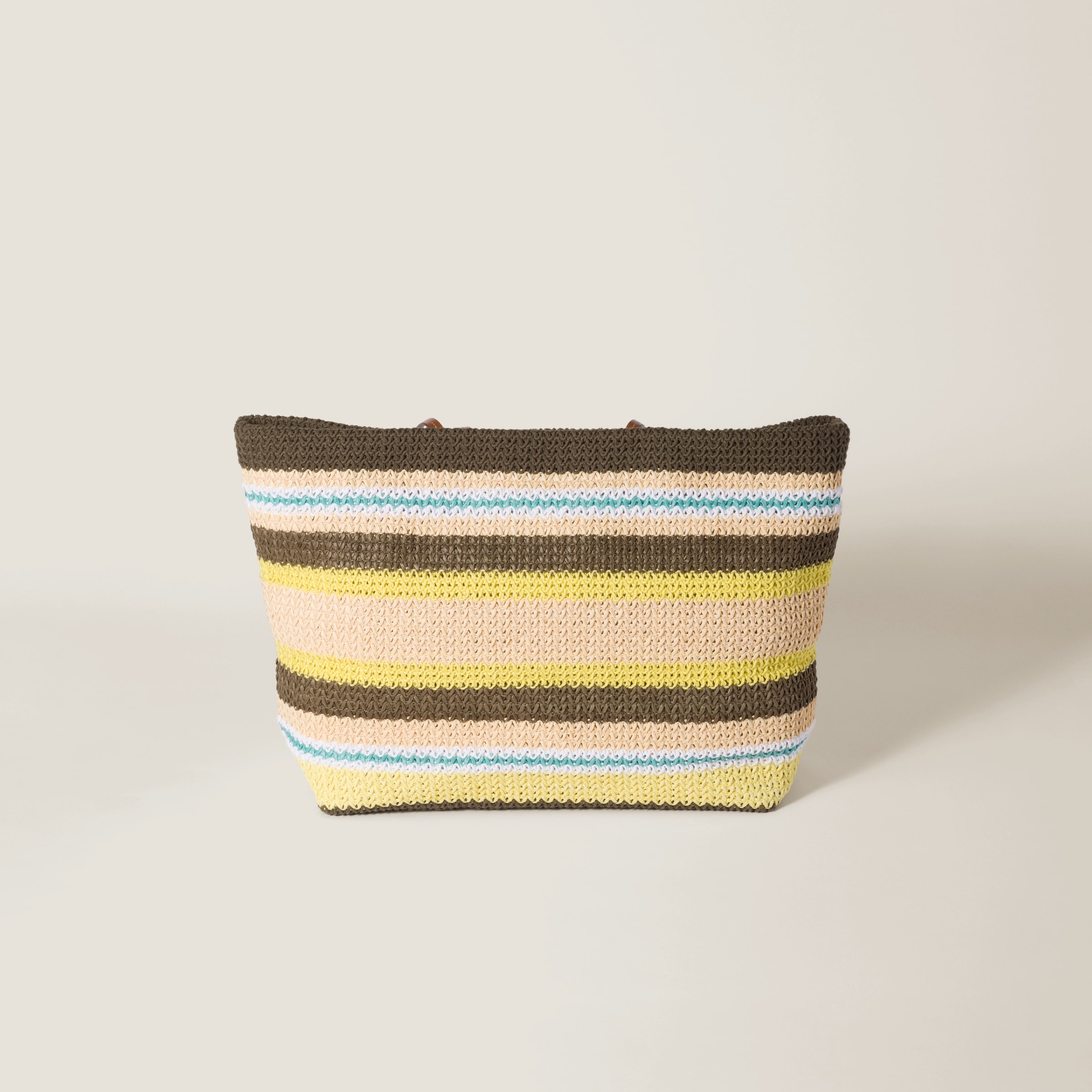 Raffia-effect woven tote bag - 4