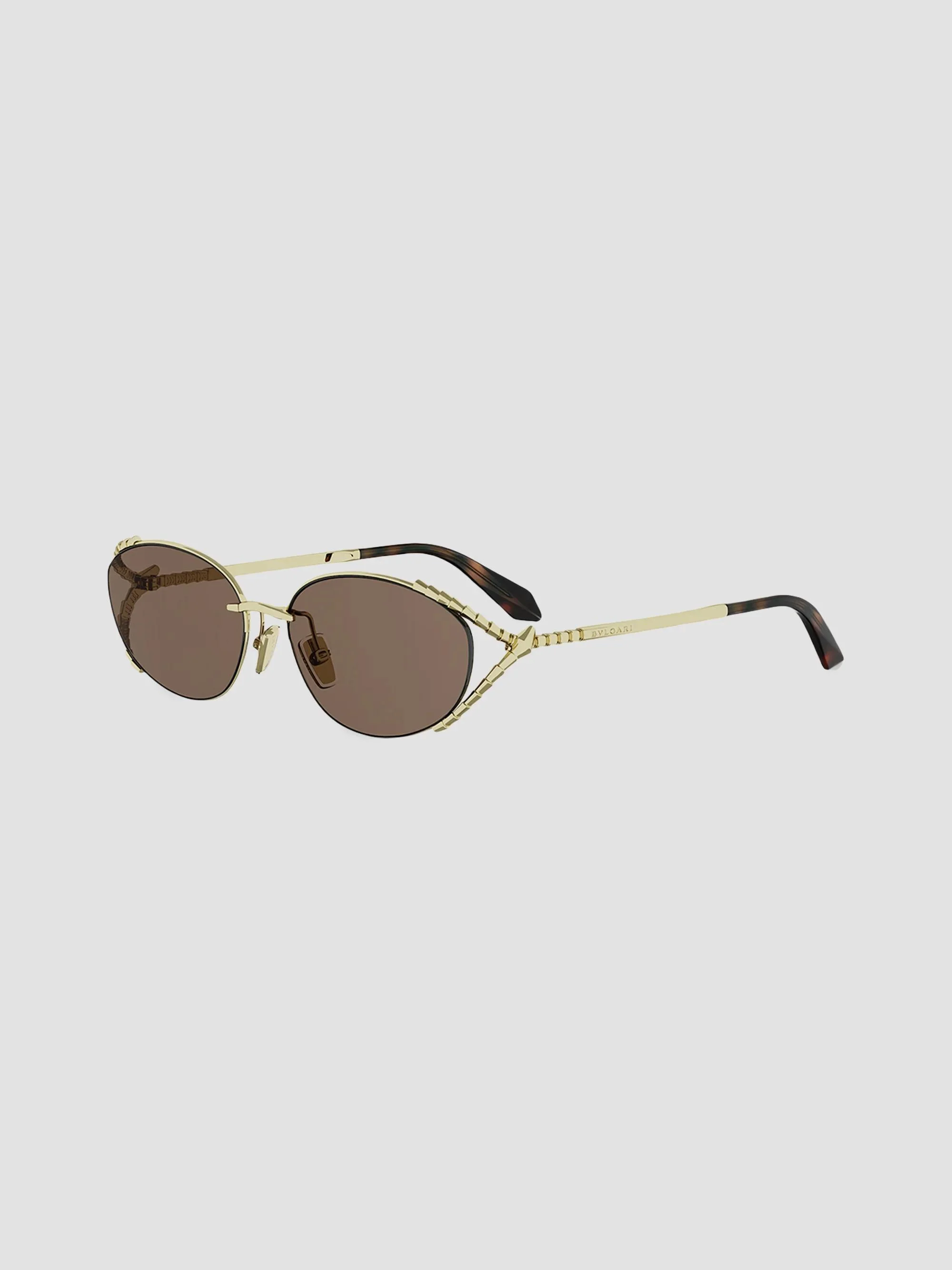 Women's Serpenti Viper 53MM Oval Sunglasses - Gold Brown - 1