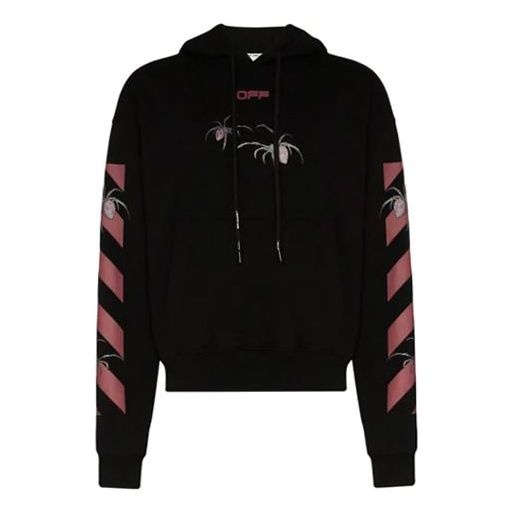 Off-White SS20 Spider Arrow Printing Hooded Fleece Men Black OMBB037S20E300011024 - 1