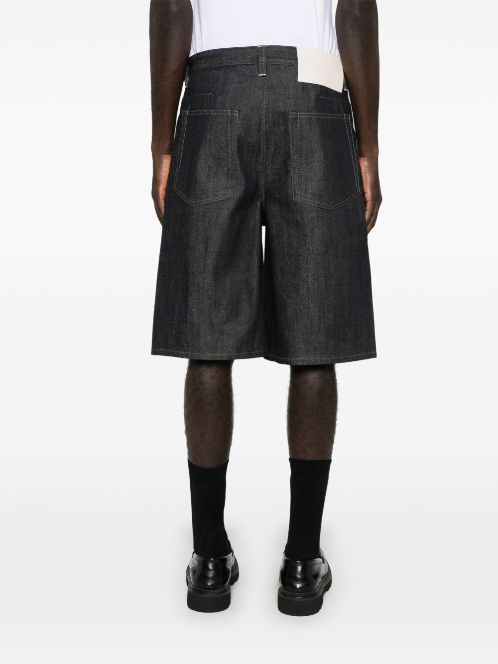 raw denim shorts - 4