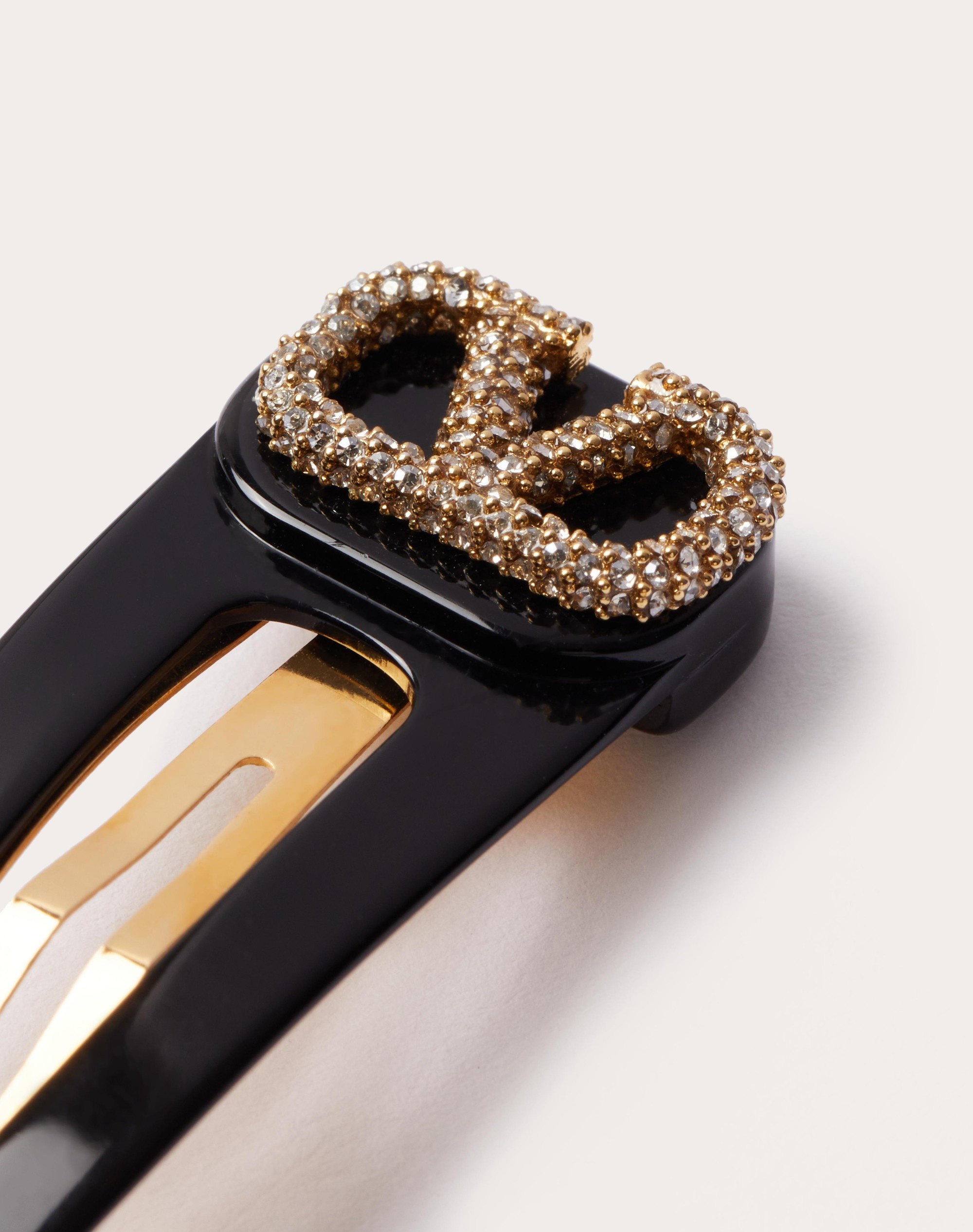 VLOGO SIGNATURE METAL AND RESIN HAIR CLIPS WITH SWAROVSKI® CRYSTALS - 2