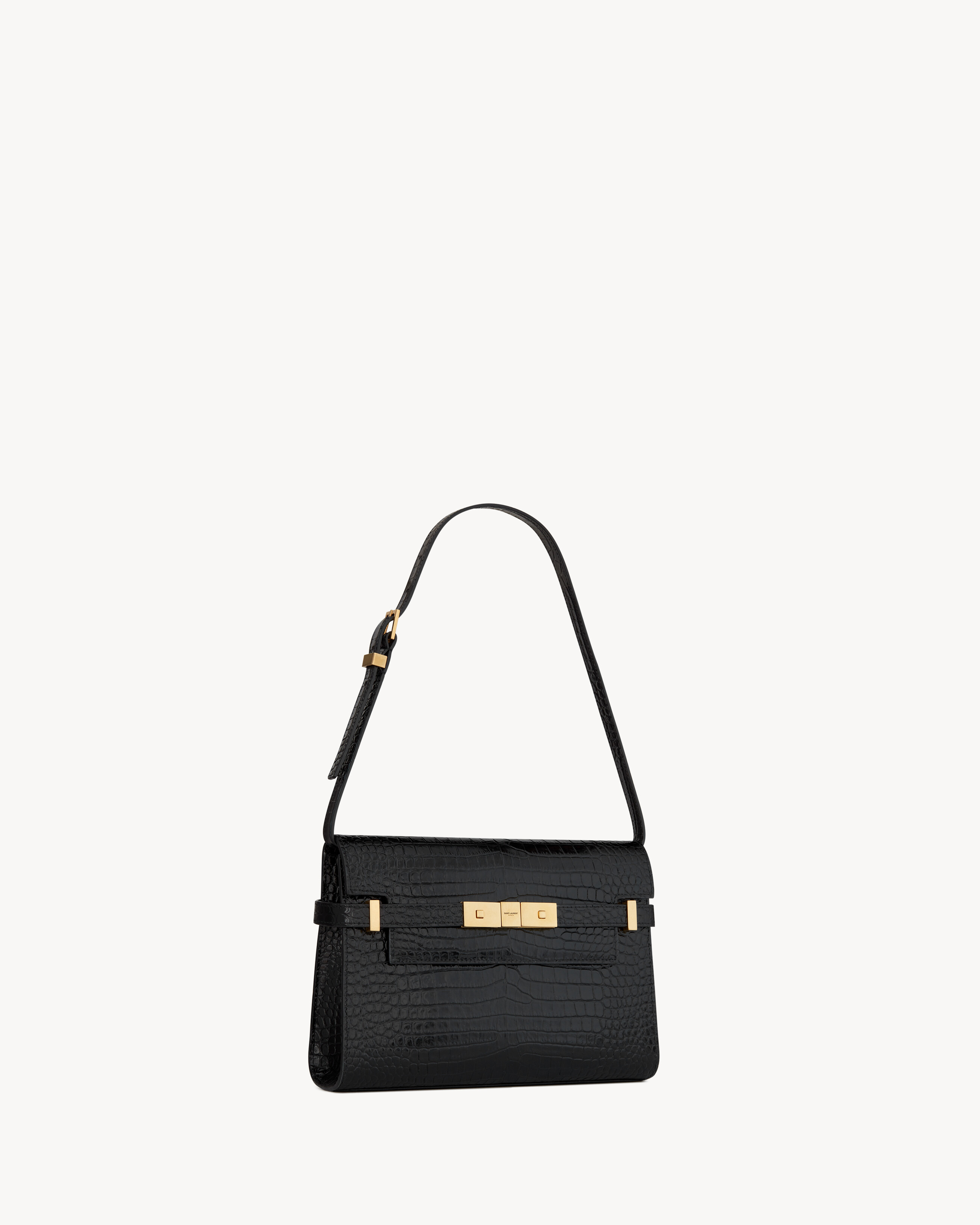 MANHATTAN SMALL IN SHINY CROCODILE-EMBOSSED LEATHER - 5