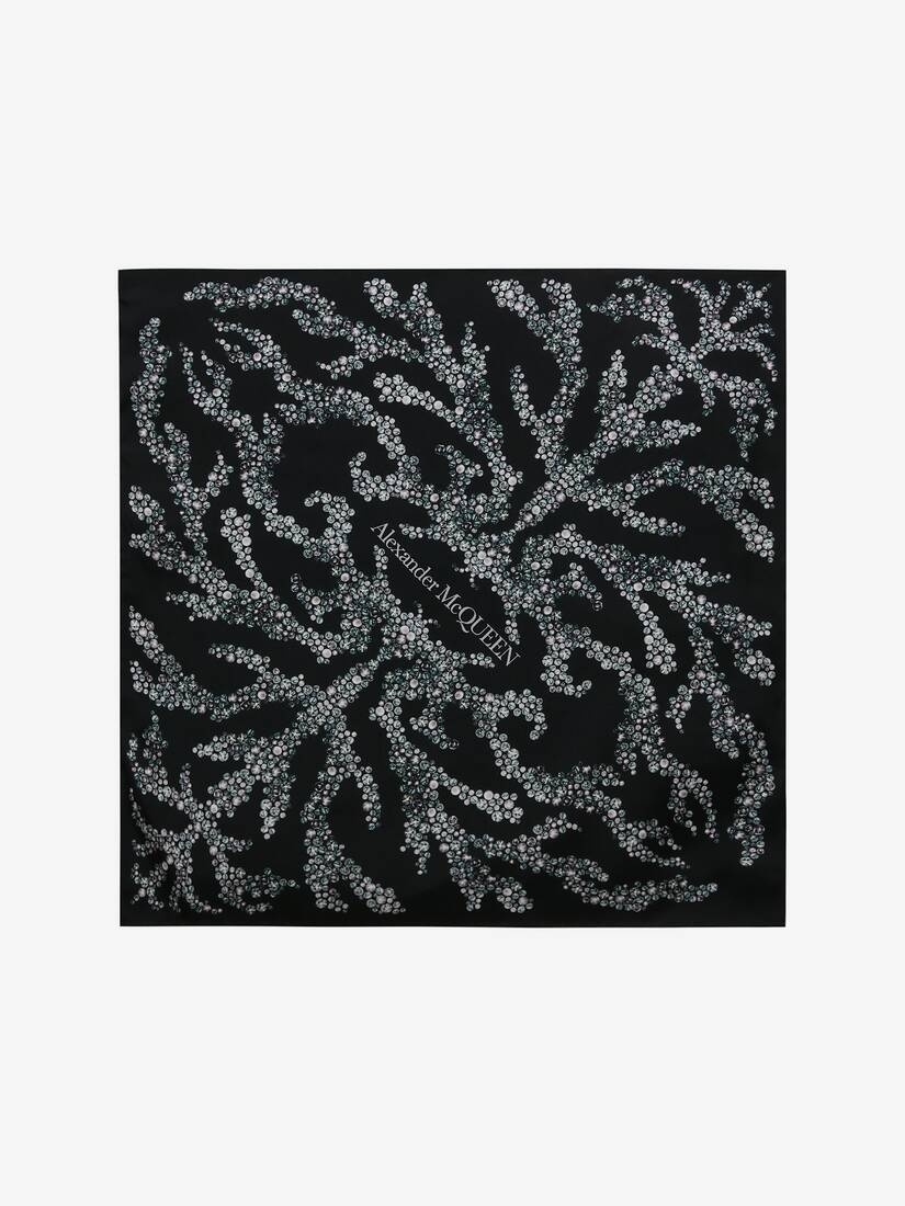 Women's Crystal Spine Scarf in Black/medium Grey - 1