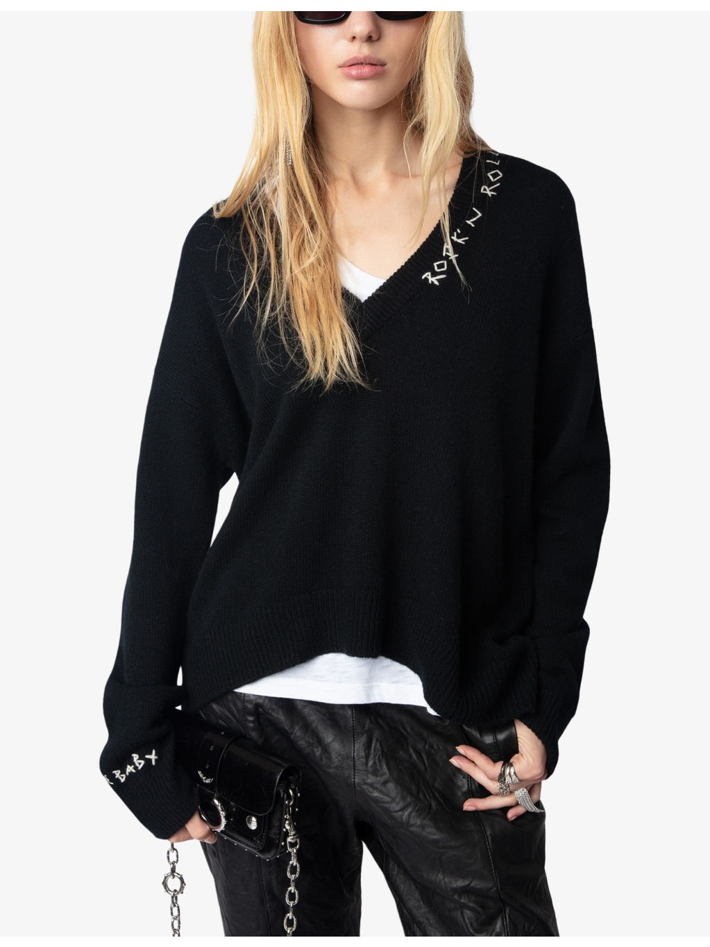 Miky V-neck cashmere jumper - 5