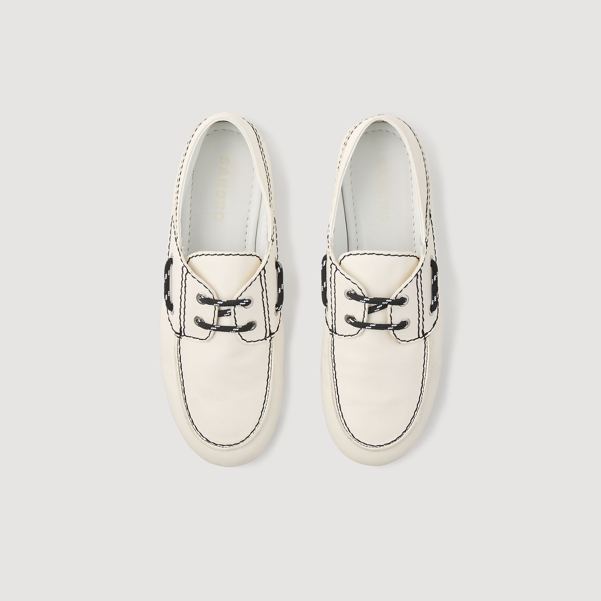 LEATHER BOAT SHOE LOAFERS - 3
