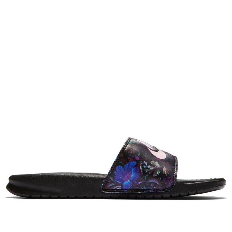 Nike (WMNS) Nike Benassi JDI Print Floral (W) 'Black Purple' 618919-009 outlook
