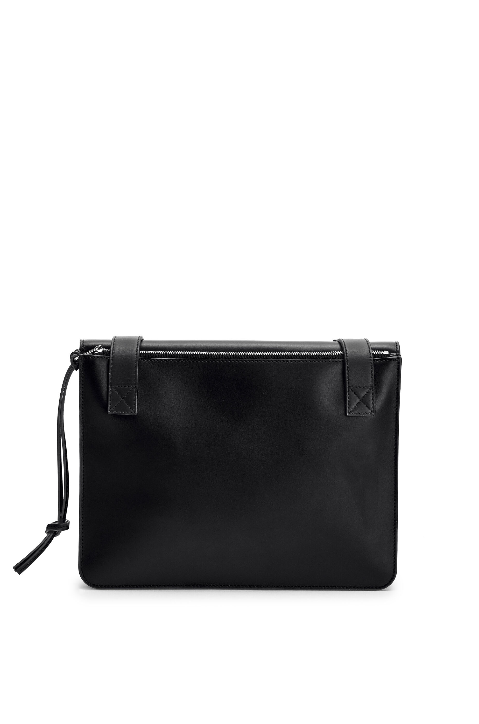 Gusset flat messenger bag in smooth calfskin - 4