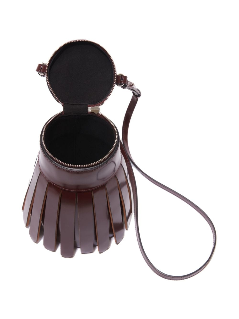 tassel-design leather bag - 5