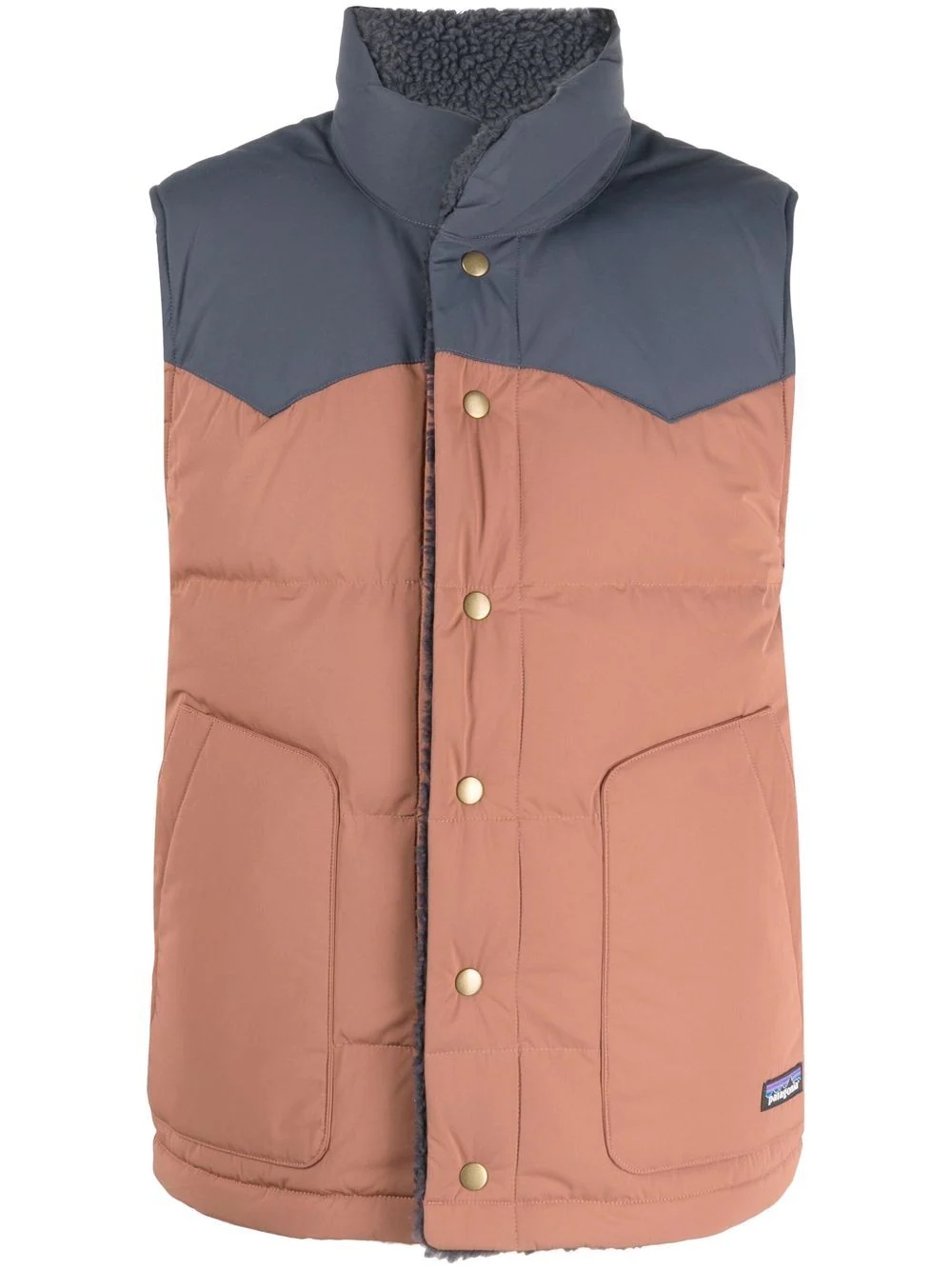 two-tone padded gilet - 1