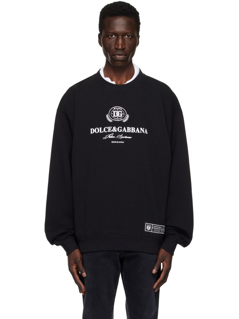 Black 'Dolce&Gabbana' Logo Print Sweatshirt 1